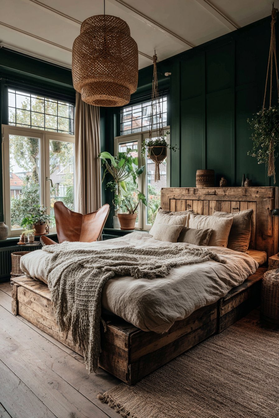 Forest Green with Reclaimed Pine