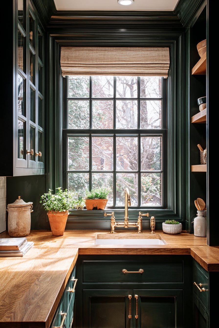 Window-Focused Workspace with Roman Shades