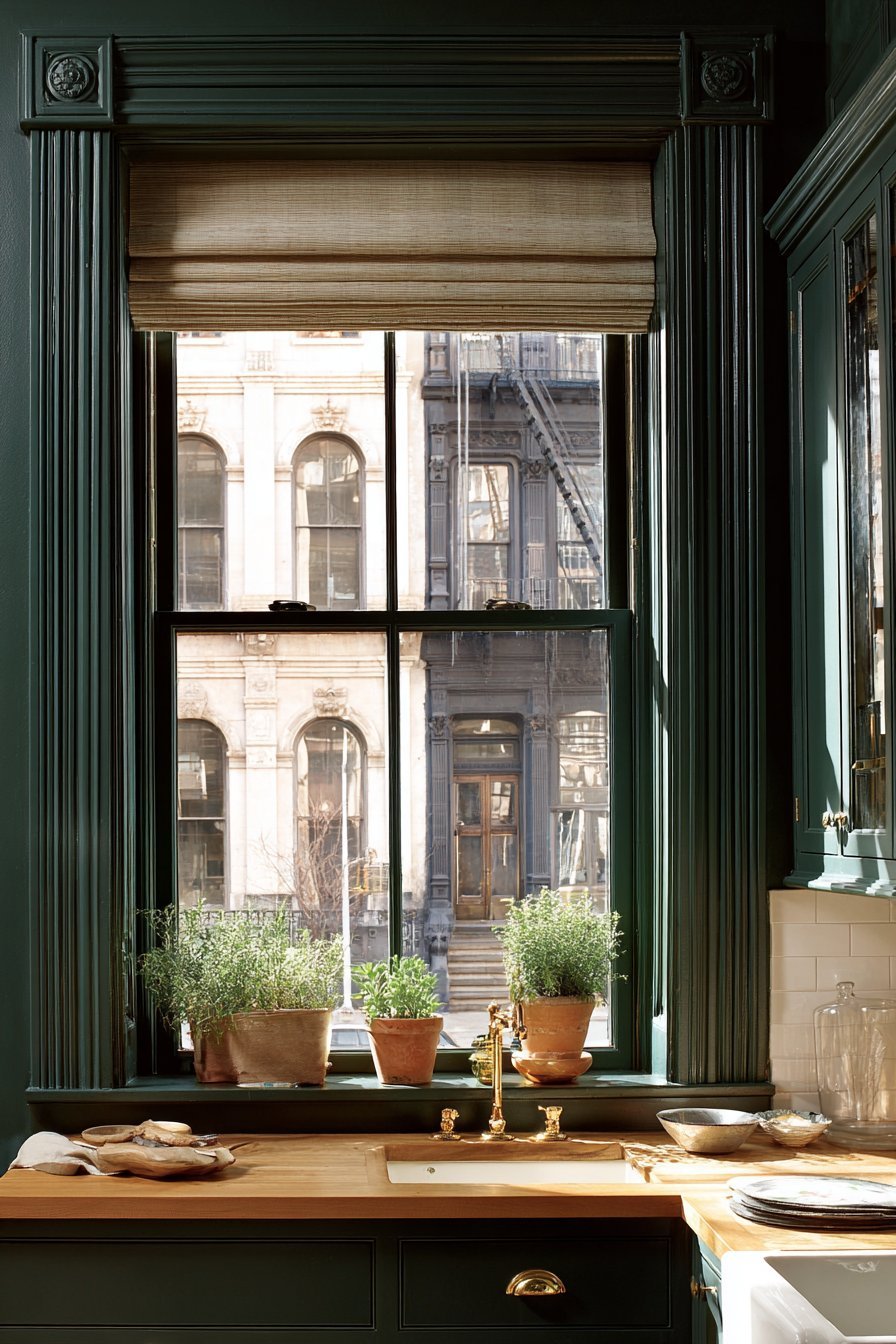 Window-Focused Workspace with Roman Shades