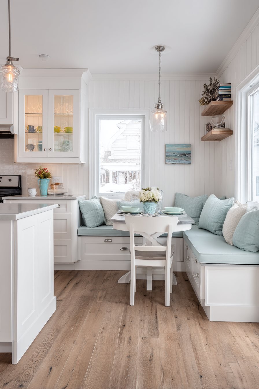 Built-In Corner Banquette with Storage