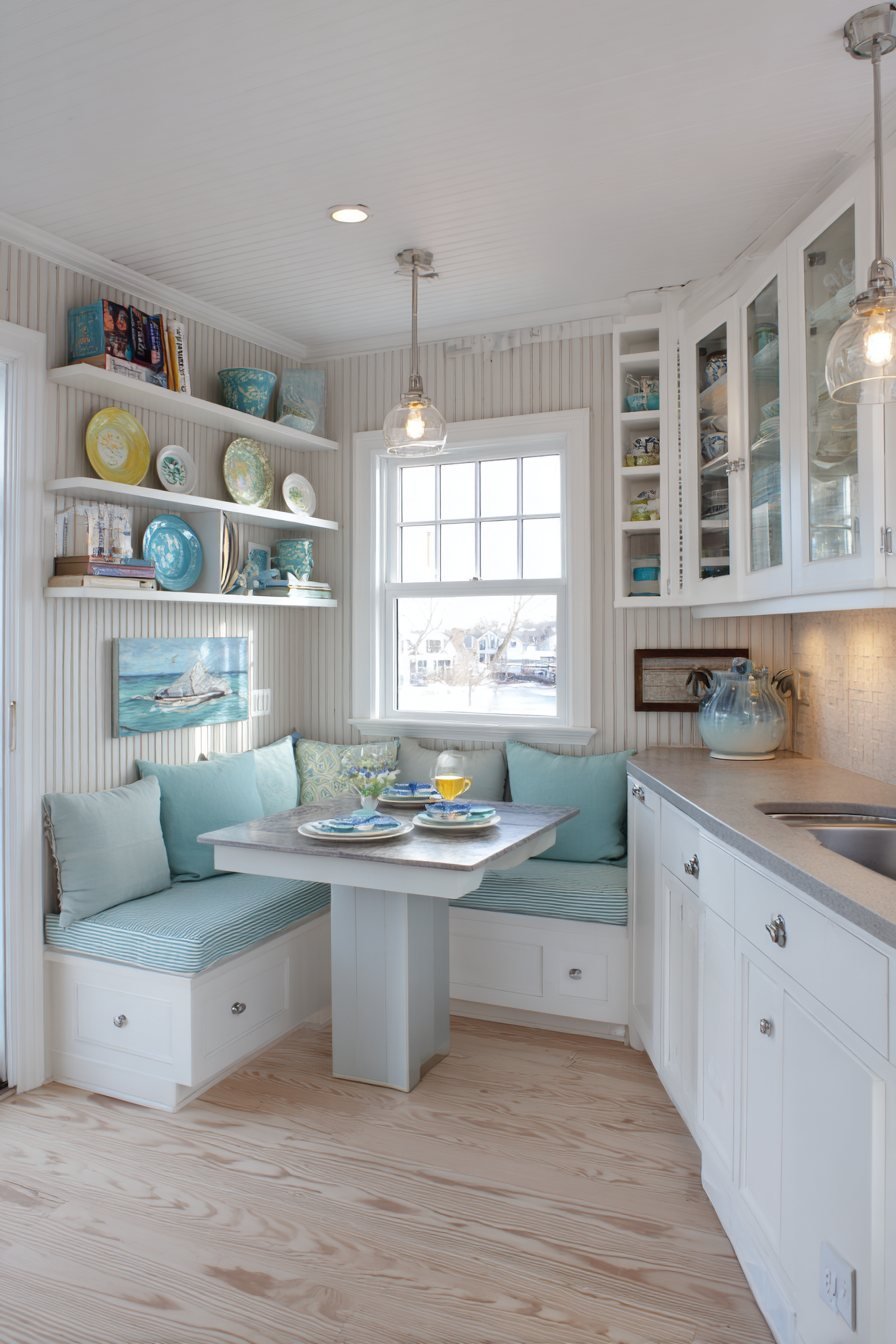 Built-In Corner Banquette with Storage