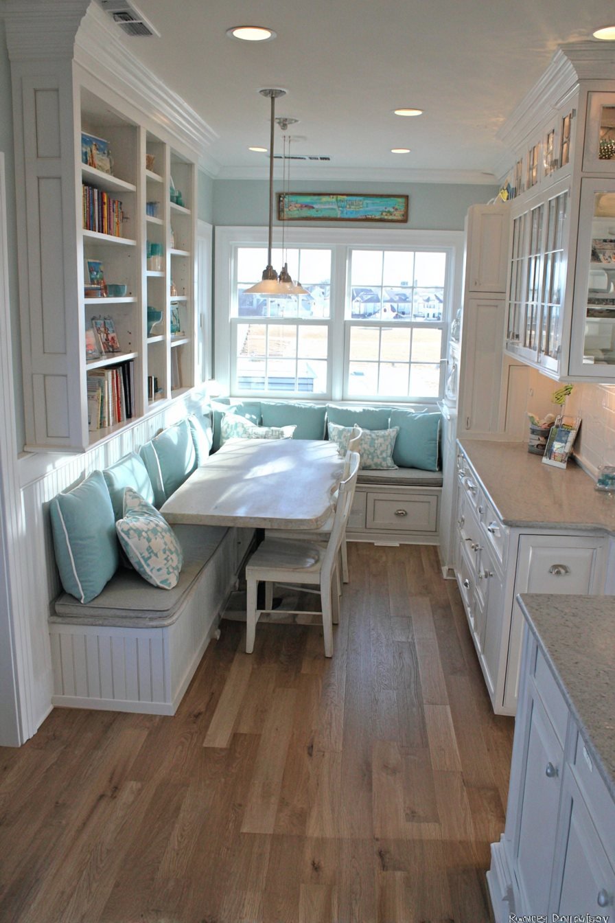 Built-In Corner Banquette with Storage