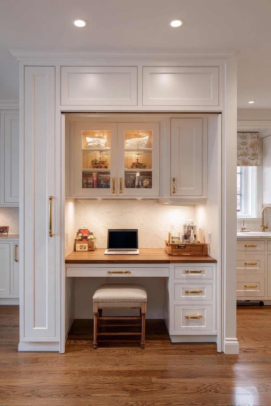 Traditional Kitchen Desk and Planning Center