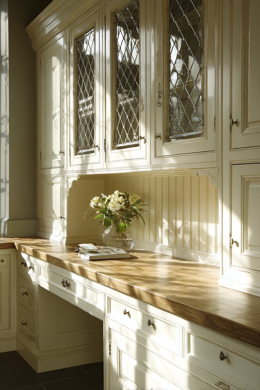 Traditional Kitchen Desk and Planning Center
