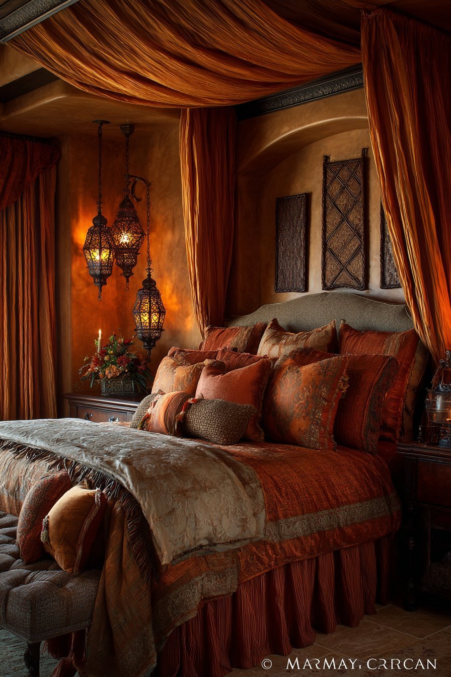 Exotic Fabric Canopy with Moroccan Influence