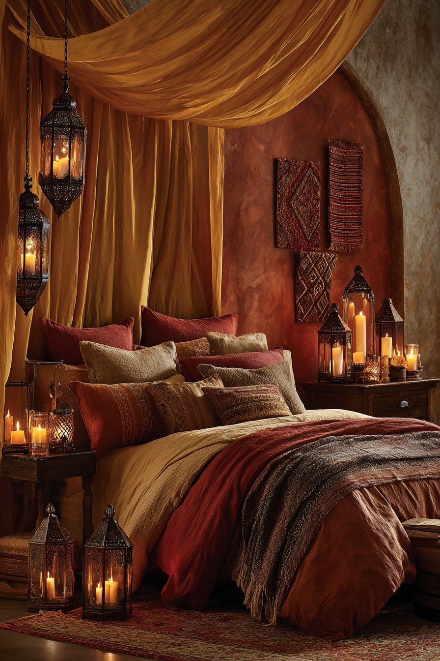 Exotic Fabric Canopy with Moroccan Influence