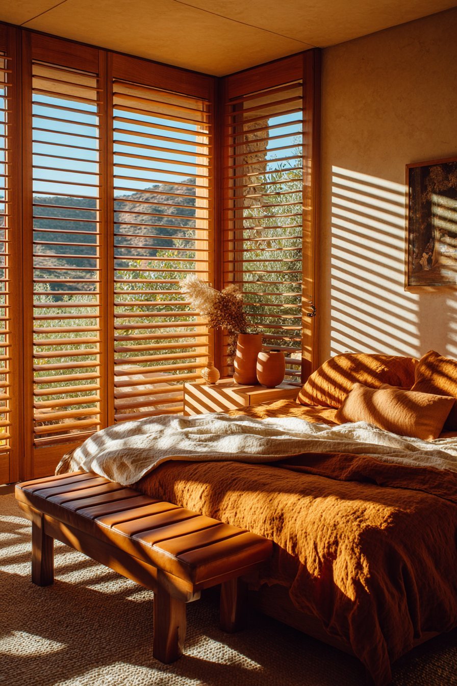 Floor-to-Ceiling Oak Shutter Drama