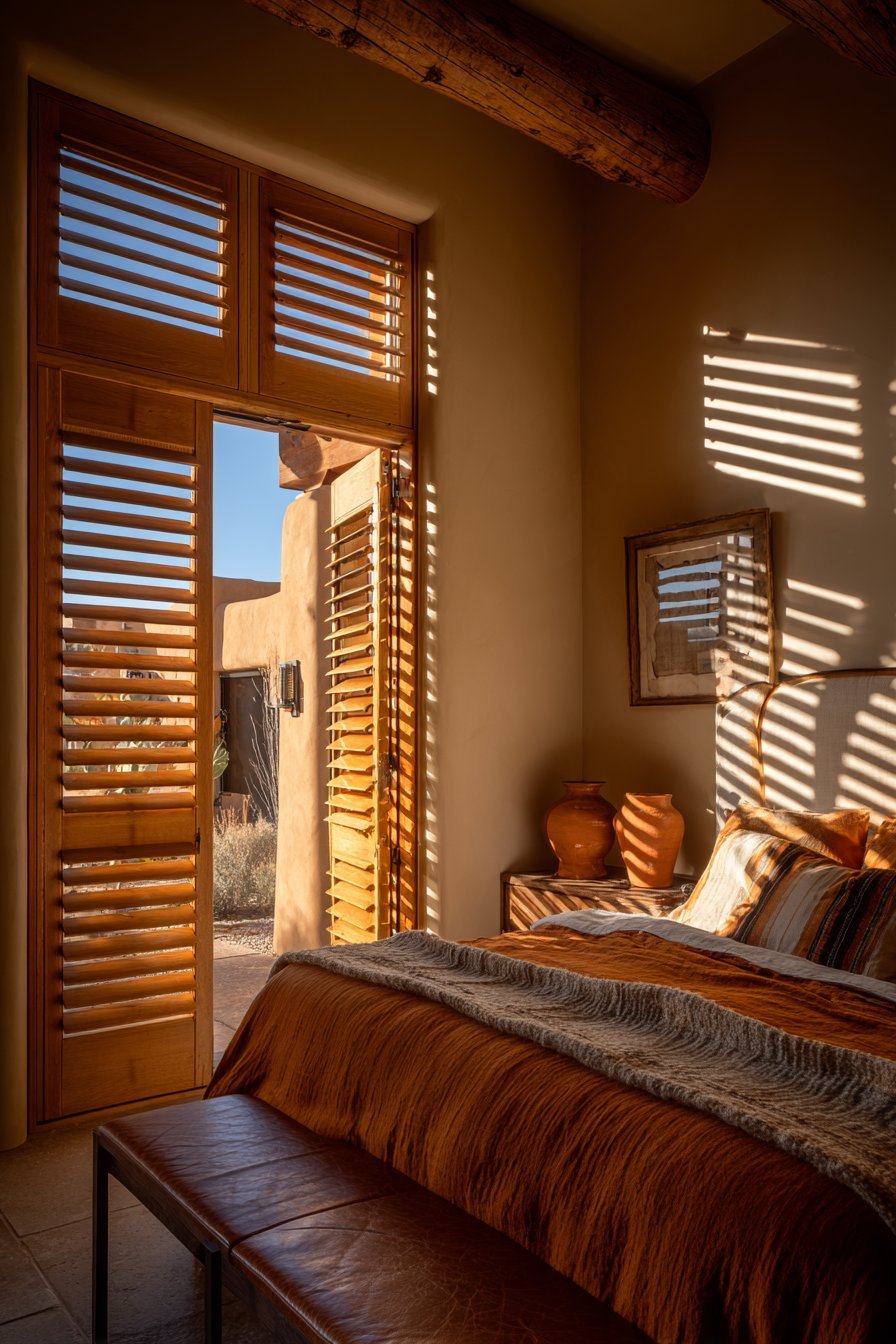 Floor-to-Ceiling Oak Shutter Drama