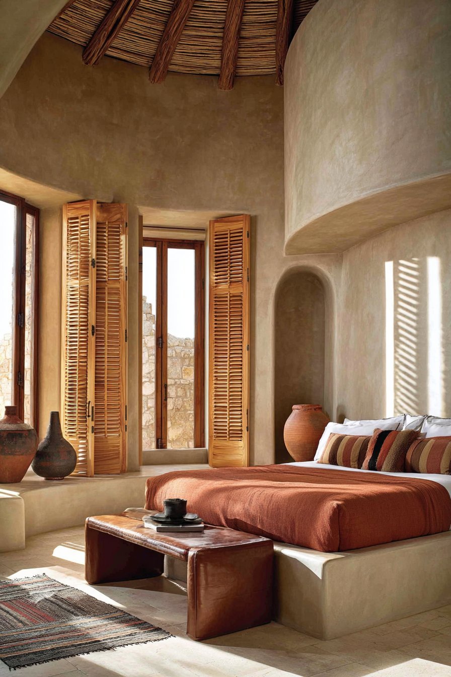 Floor-to-Ceiling Oak Shutter Drama