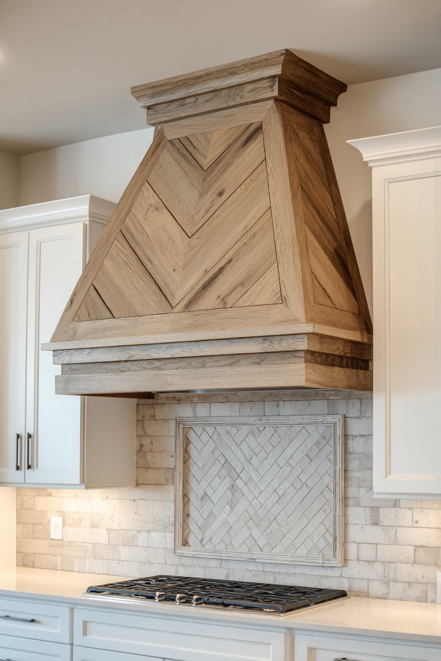 Dramatic Geometric Range Hood