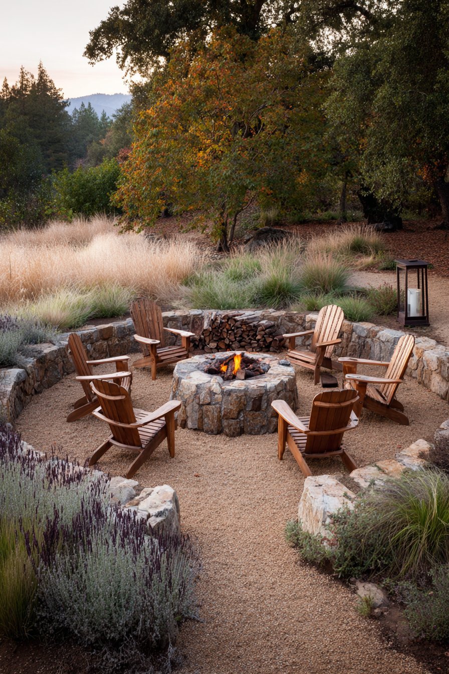 Cozy Stone Fire Pit Gathering Space