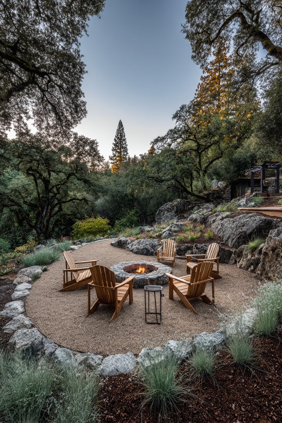 Cozy Stone Fire Pit Gathering Space