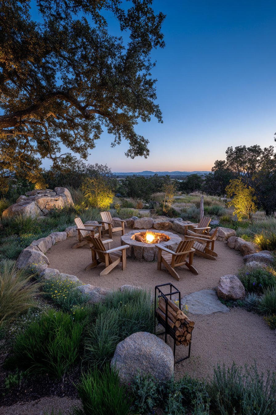 Cozy Stone Fire Pit Gathering Space