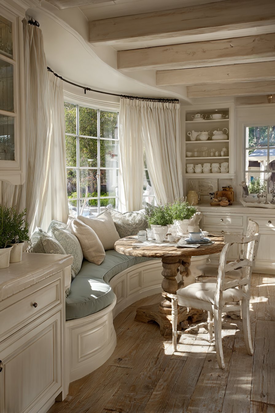 Bay Window Breakfast Nook Kitchen