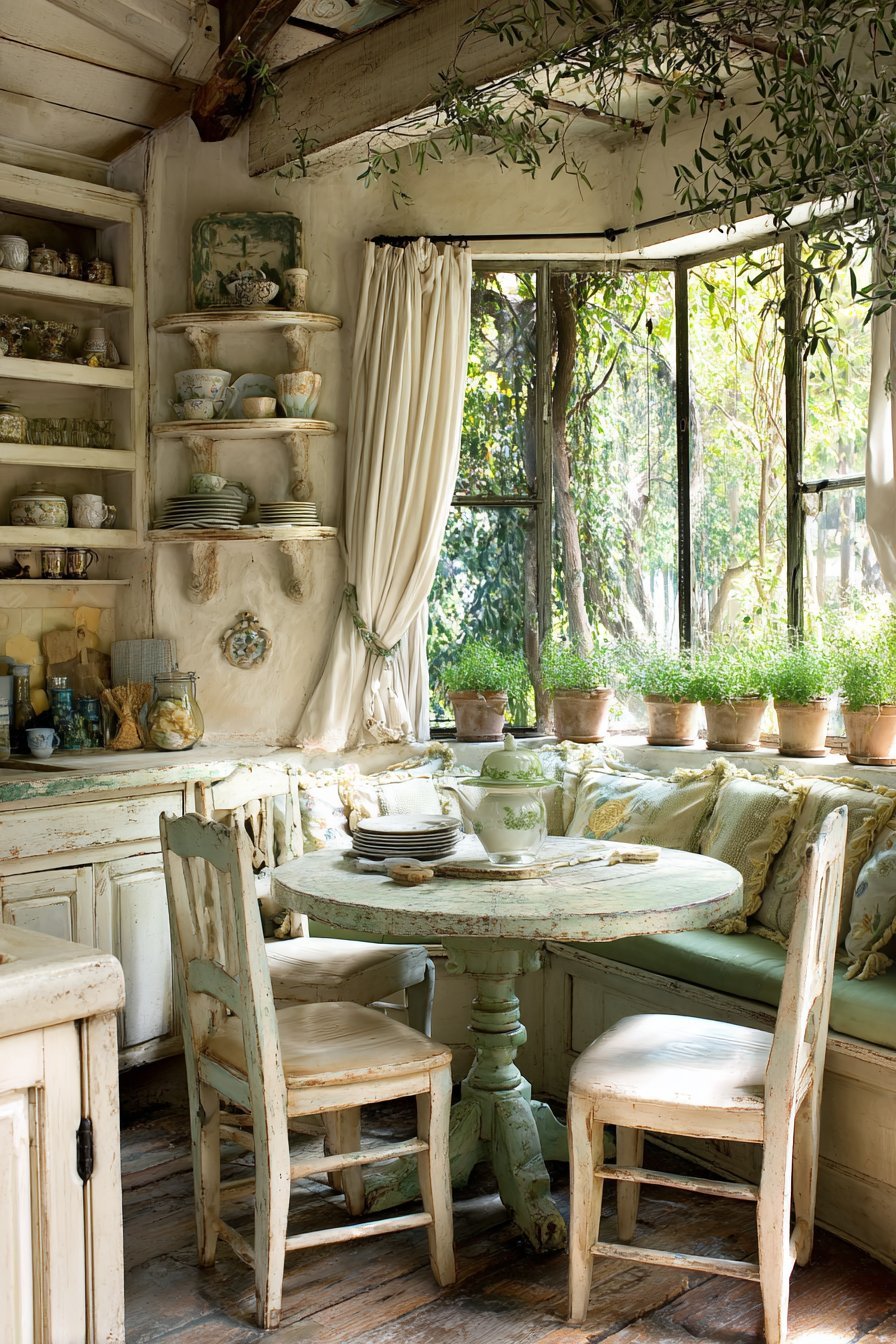 Bay Window Breakfast Nook Kitchen