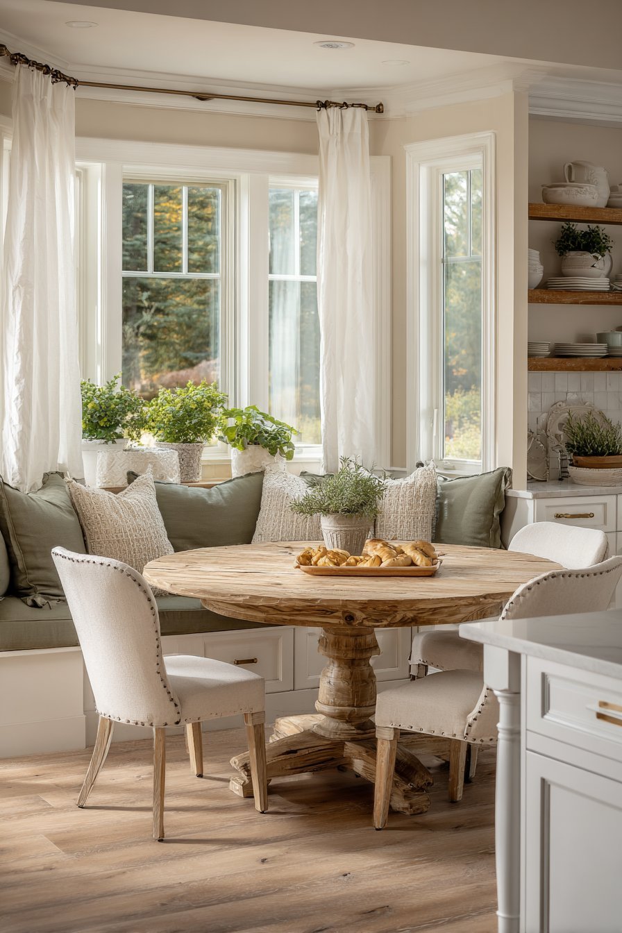 Bay Window Breakfast Nook Kitchen