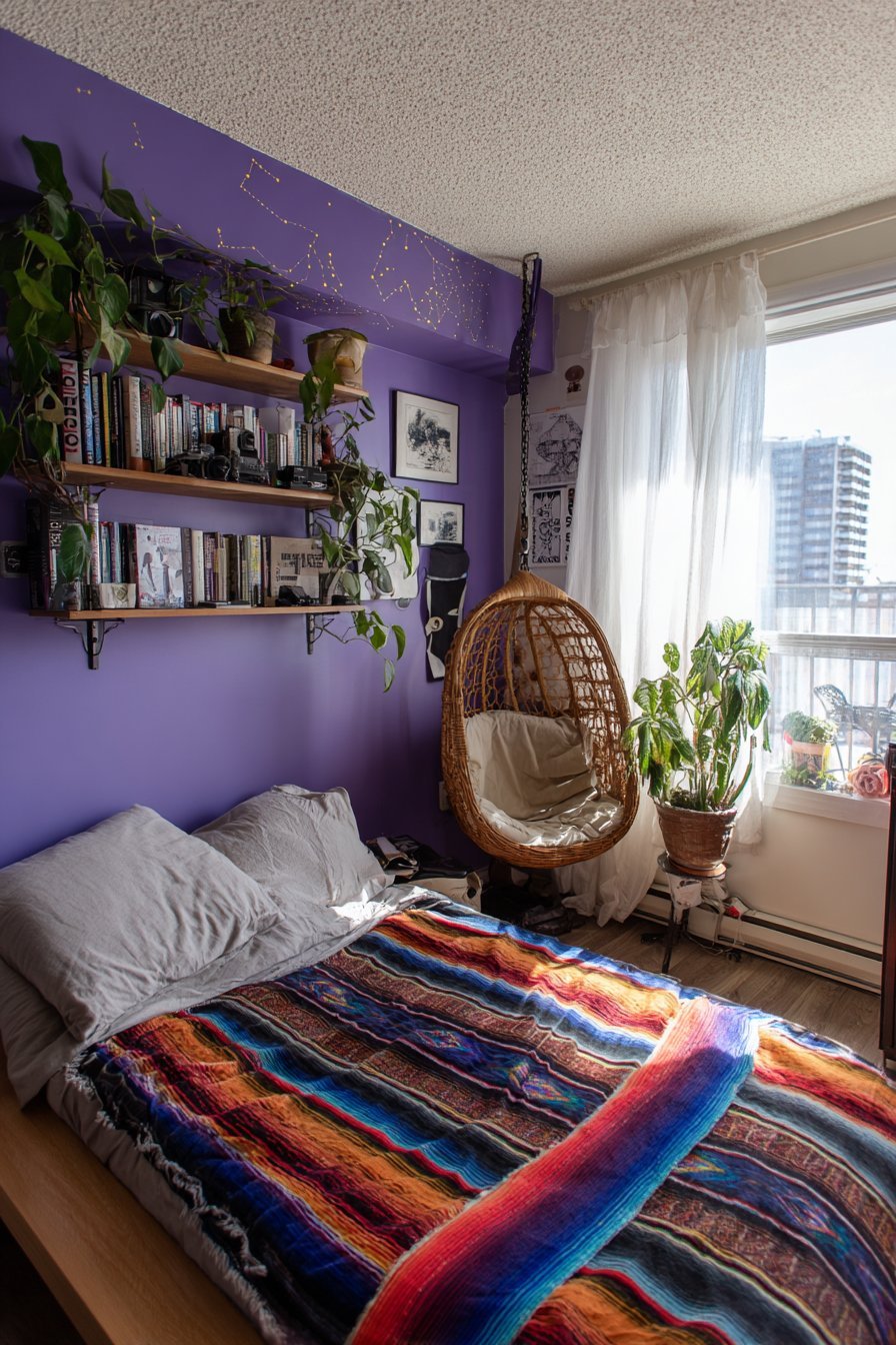 Purple Constellation Ceiling Statement