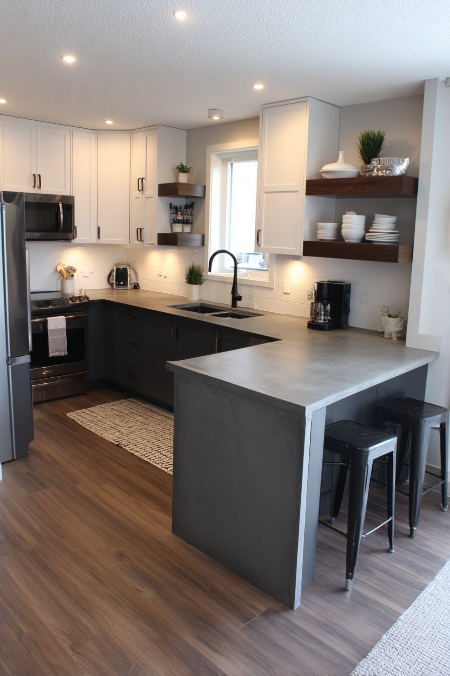 Modern Two-Tone Grey Kitchen