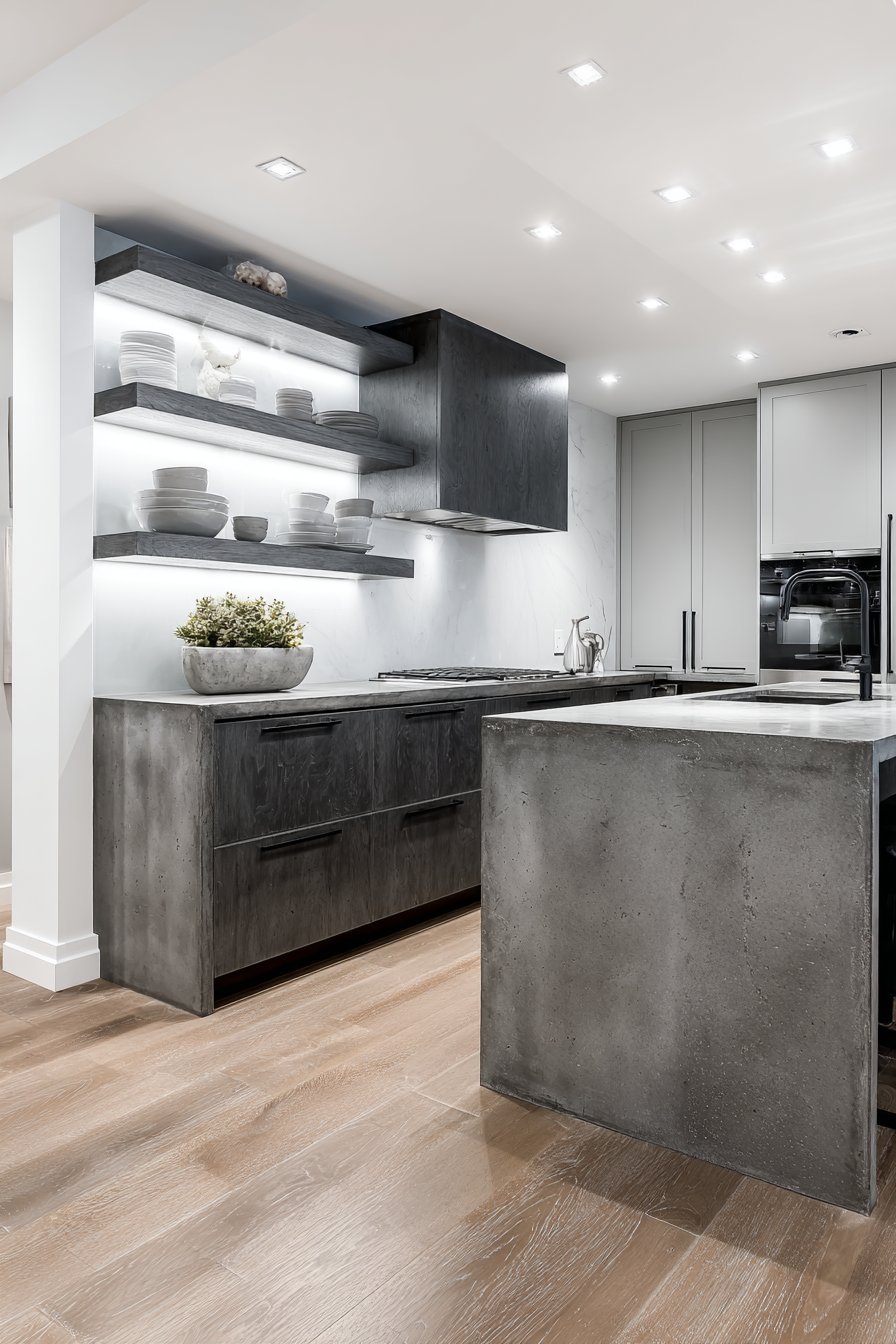 Modern Two-Tone Grey Kitchen