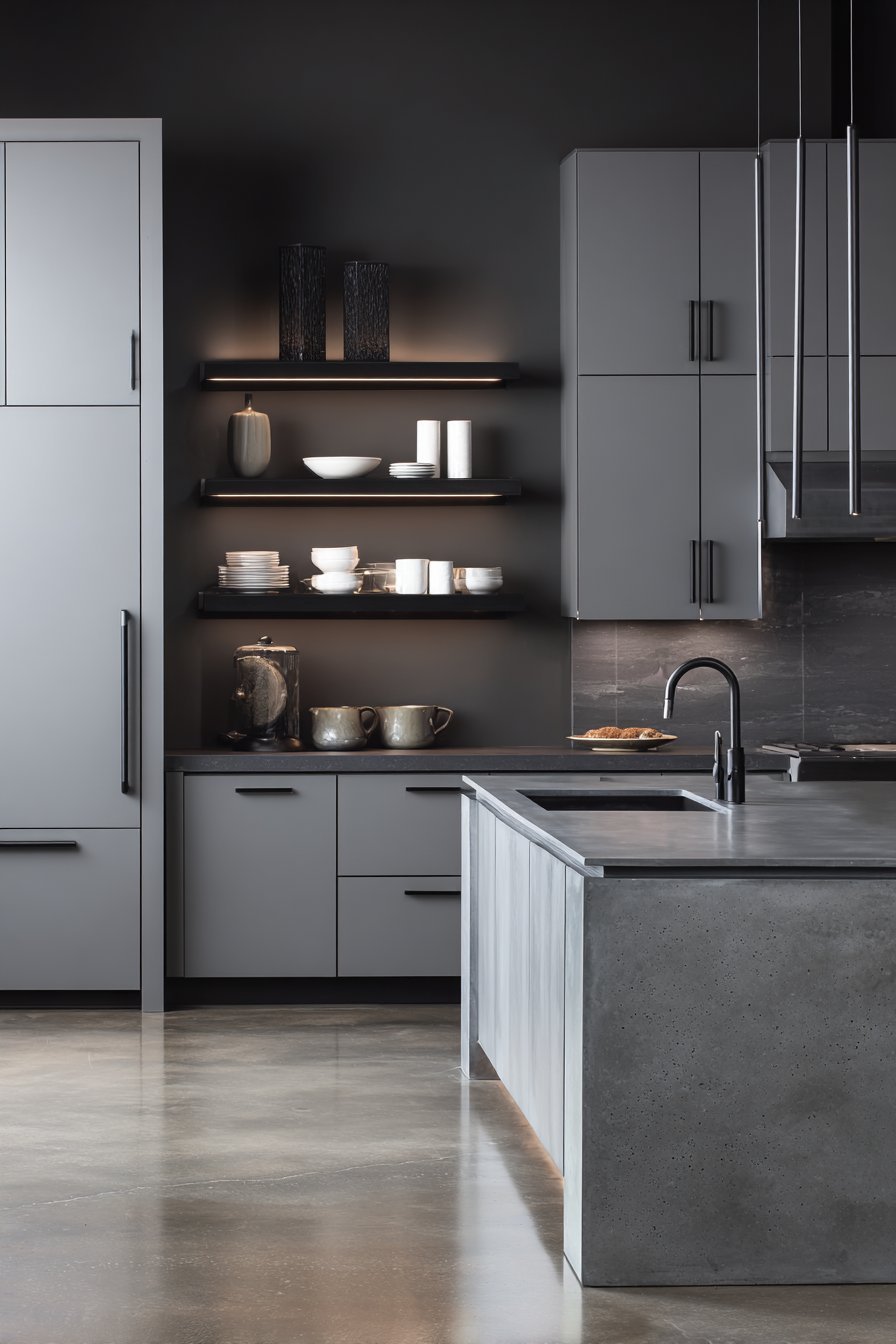 Modern Two-Tone Grey Kitchen