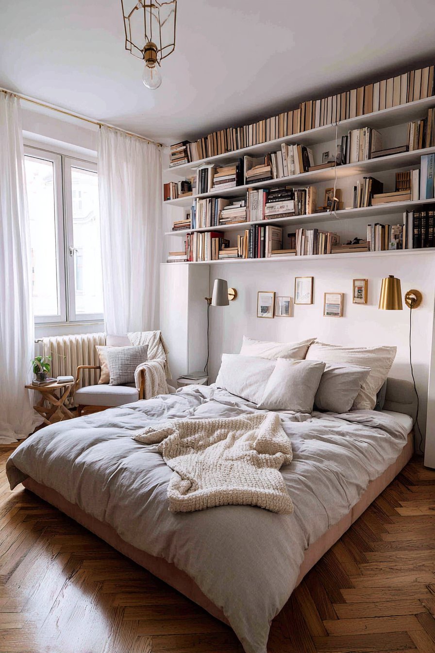 Compact Urban Library Bedroom