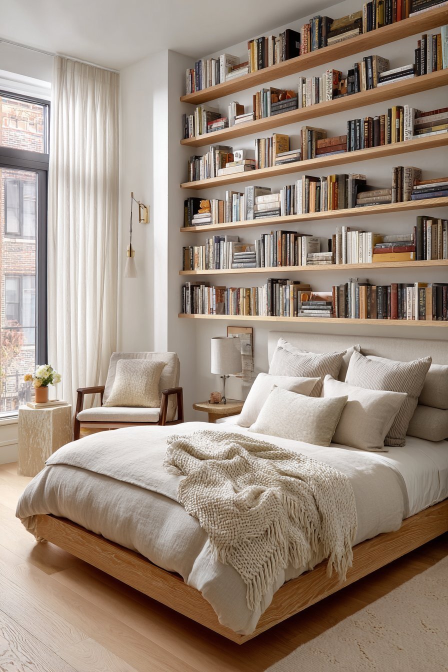 Compact Urban Library Bedroom