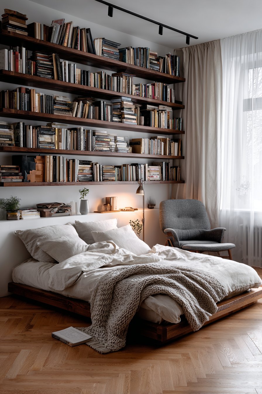 Compact Urban Library Bedroom