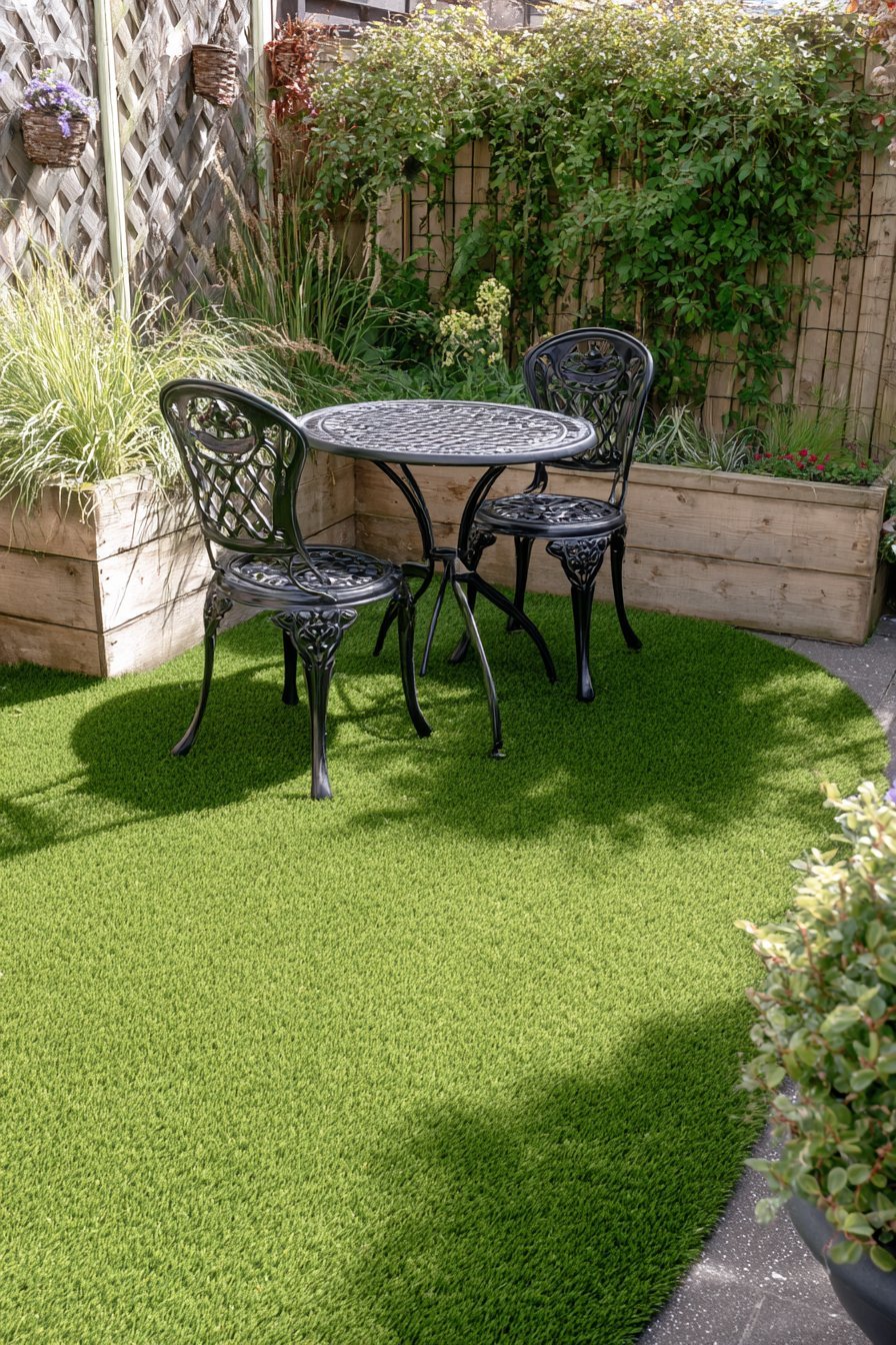 Low-Maintenance Artificial Turf Garden