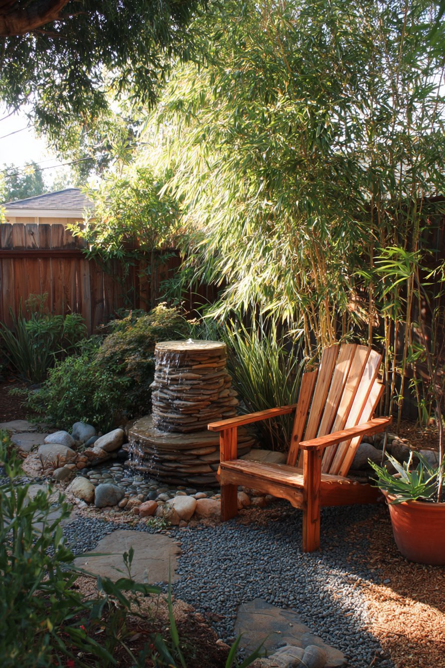Tranquil Fountain Courtyard
