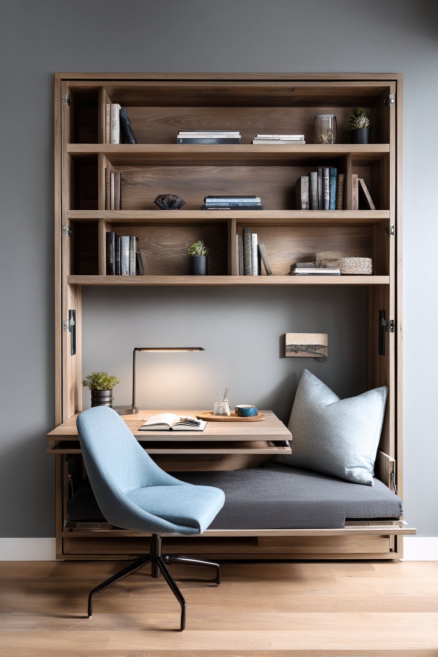 Murphy Bed Home Office Combination