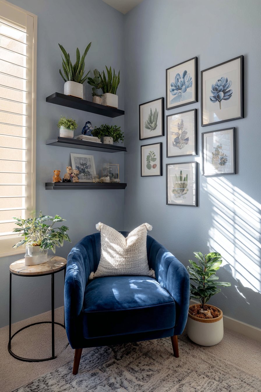 Gallery Wall Reading Nook Elegance