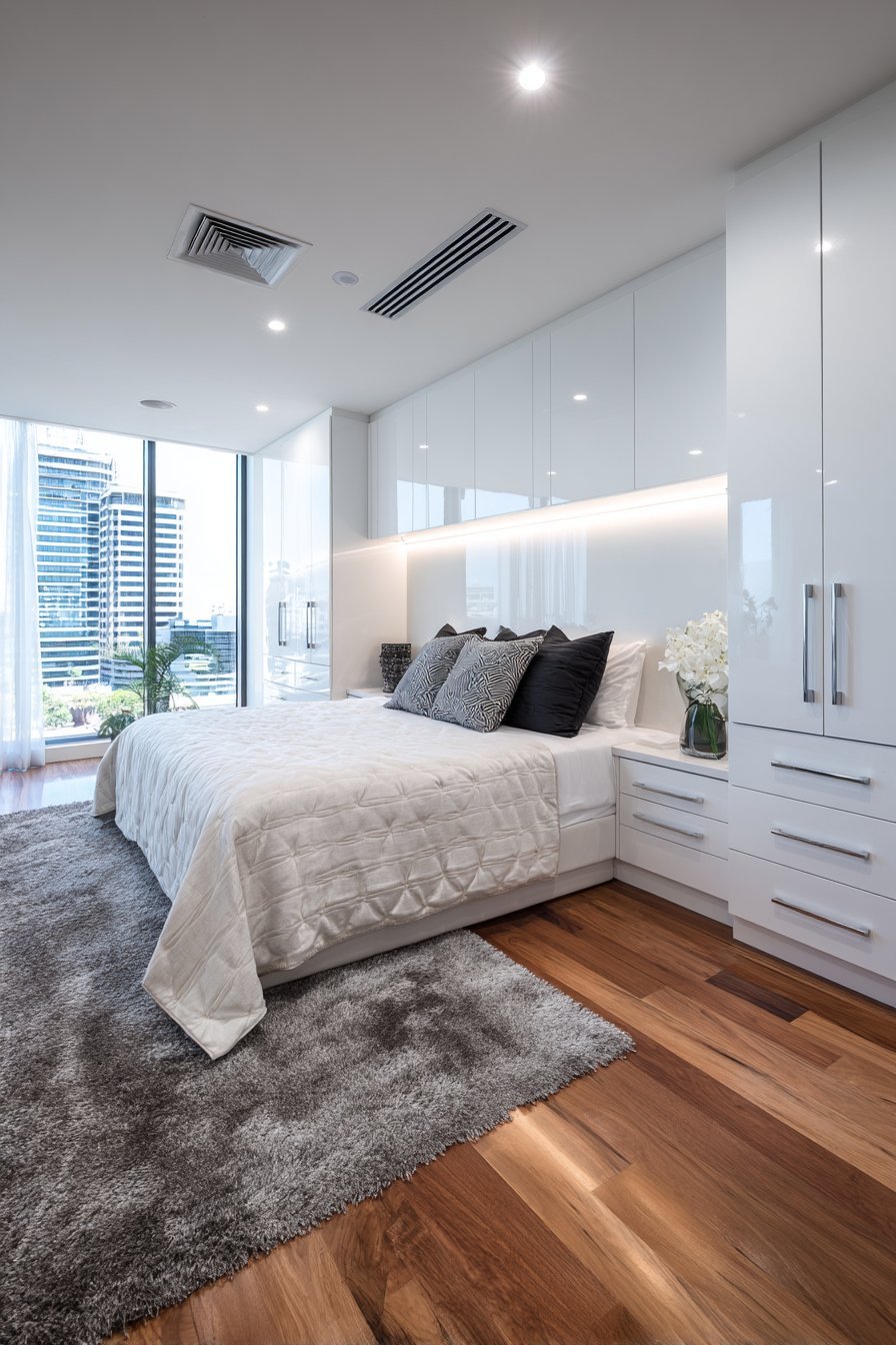 Modern Elegance with Frosted Glass Sliding Doors