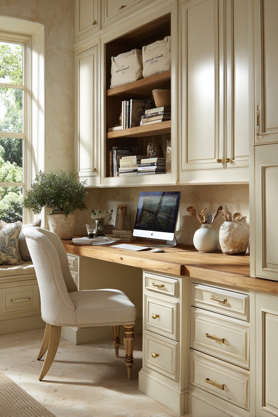 Integrated Kitchen Desk Area