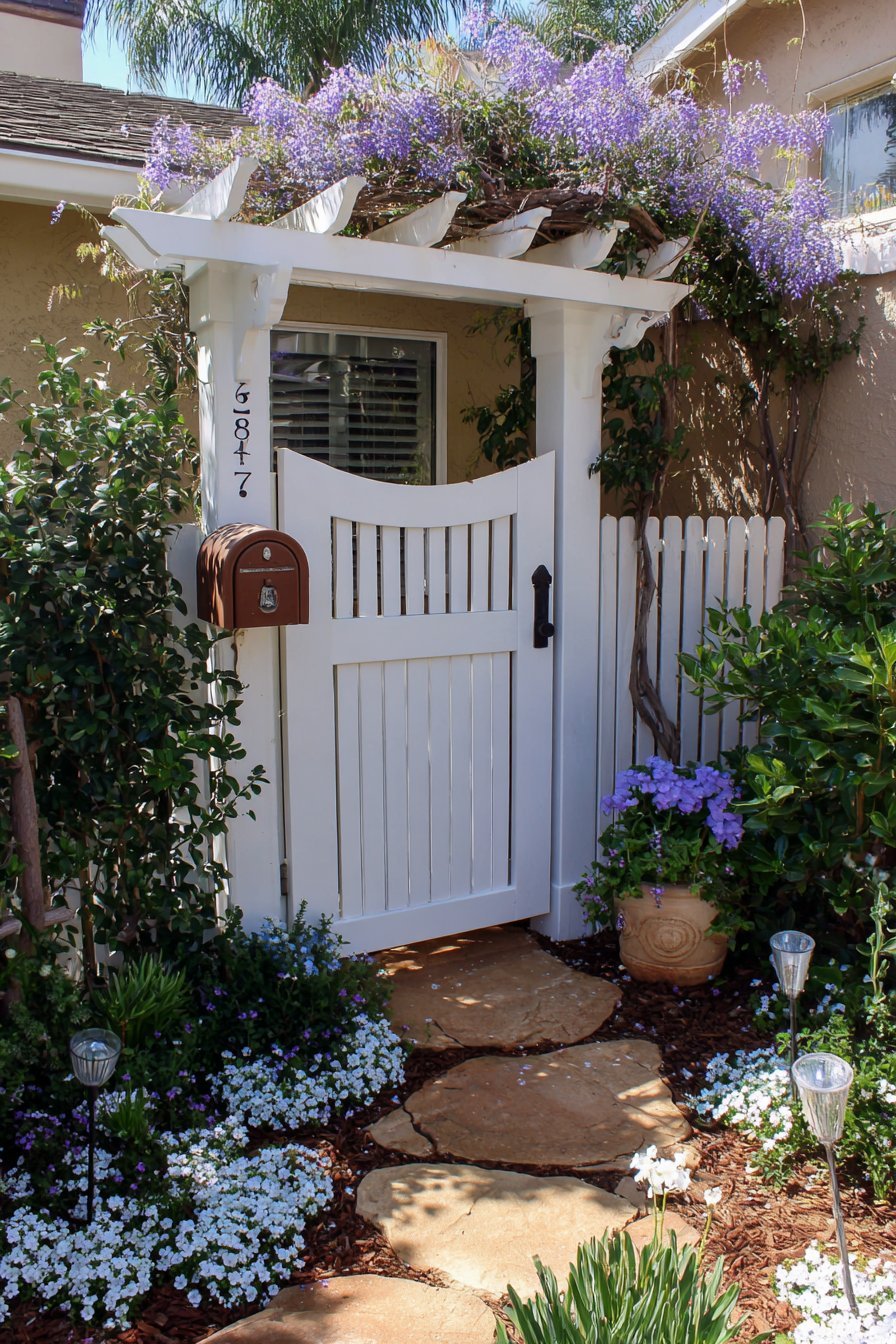 White Picket Gate Entrance Path