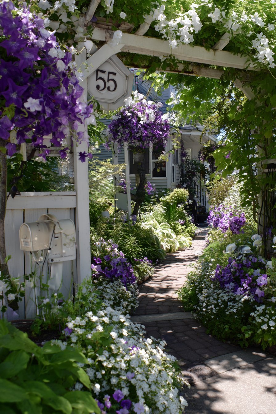 White Picket Gate Entrance Path