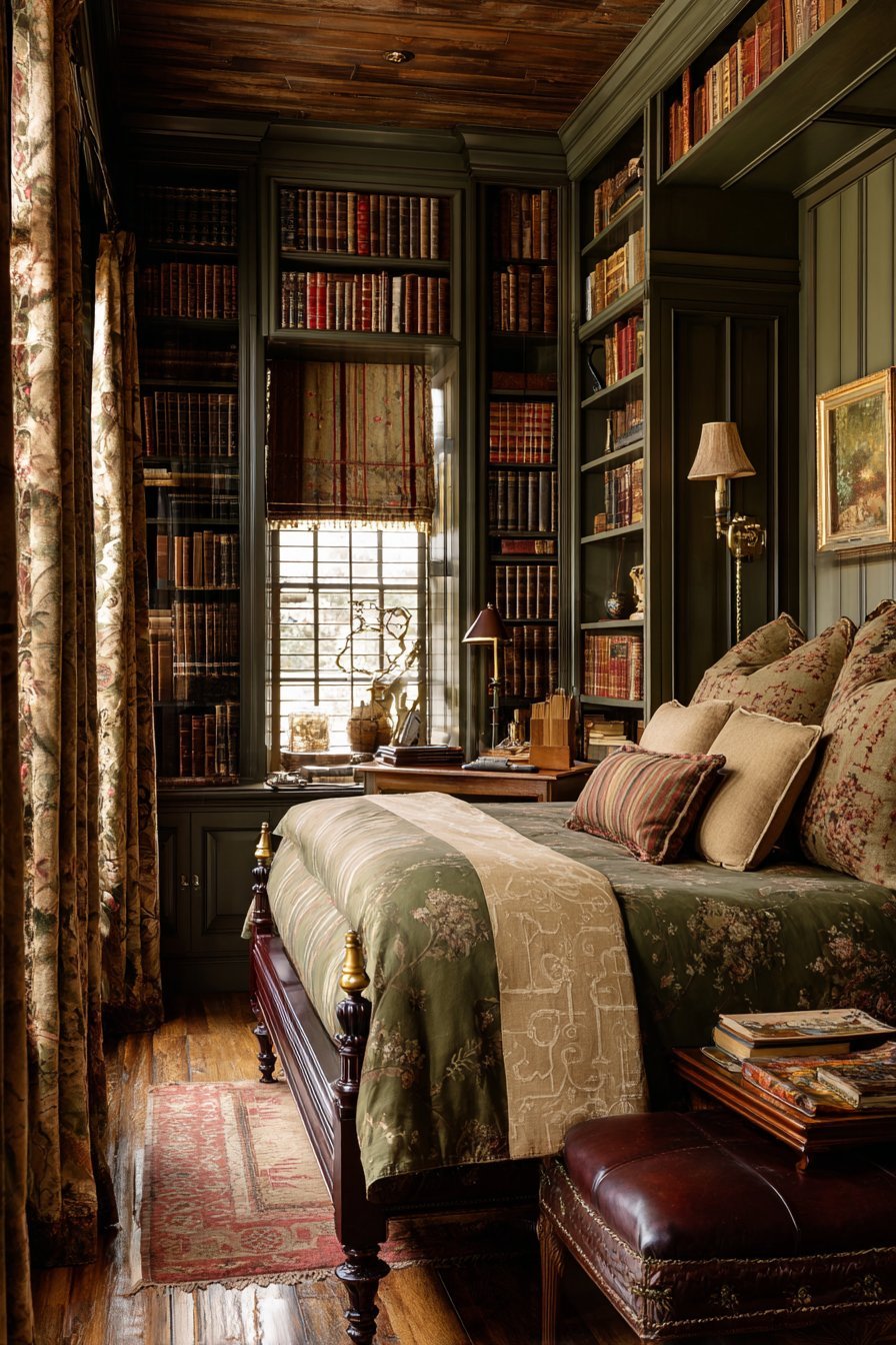 English Manor Library Elegance