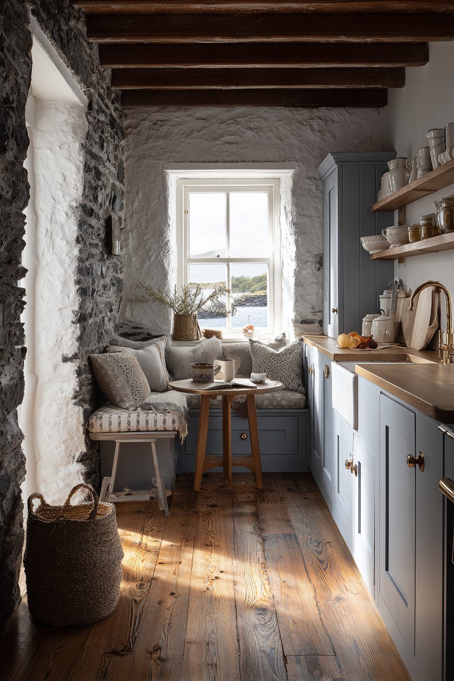 Bay Window Breakfast Nook Kitchen