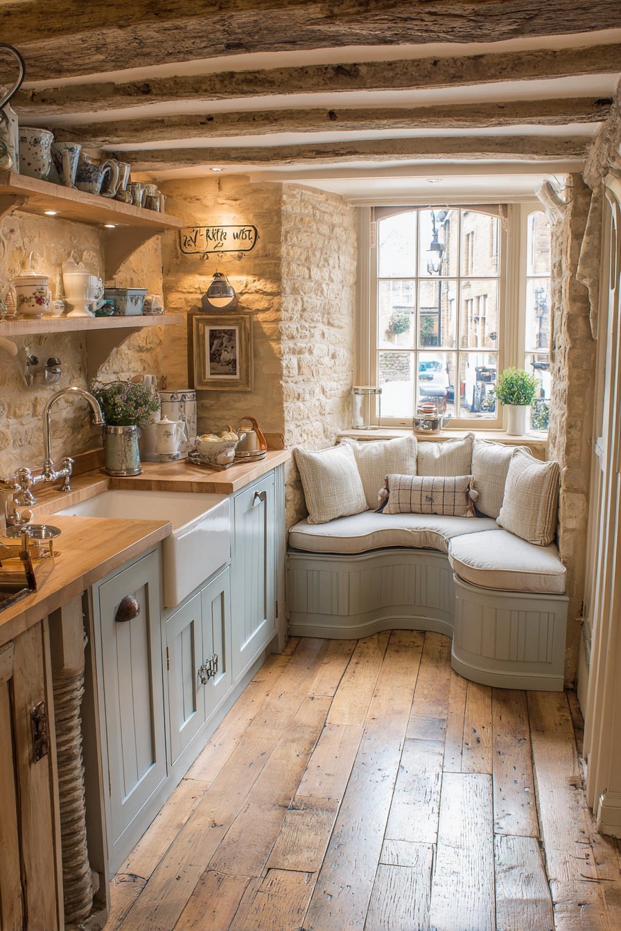 Bay Window Breakfast Nook Kitchen