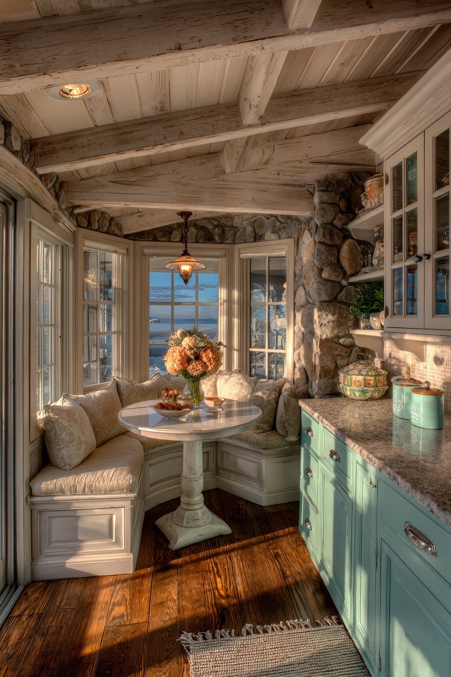 Bay Window Breakfast Nook Kitchen