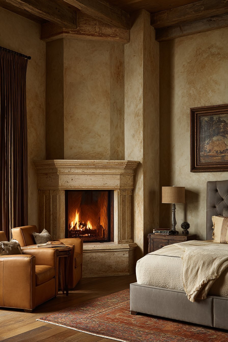 Traditional Fireplace Gathering with Multiple Seating