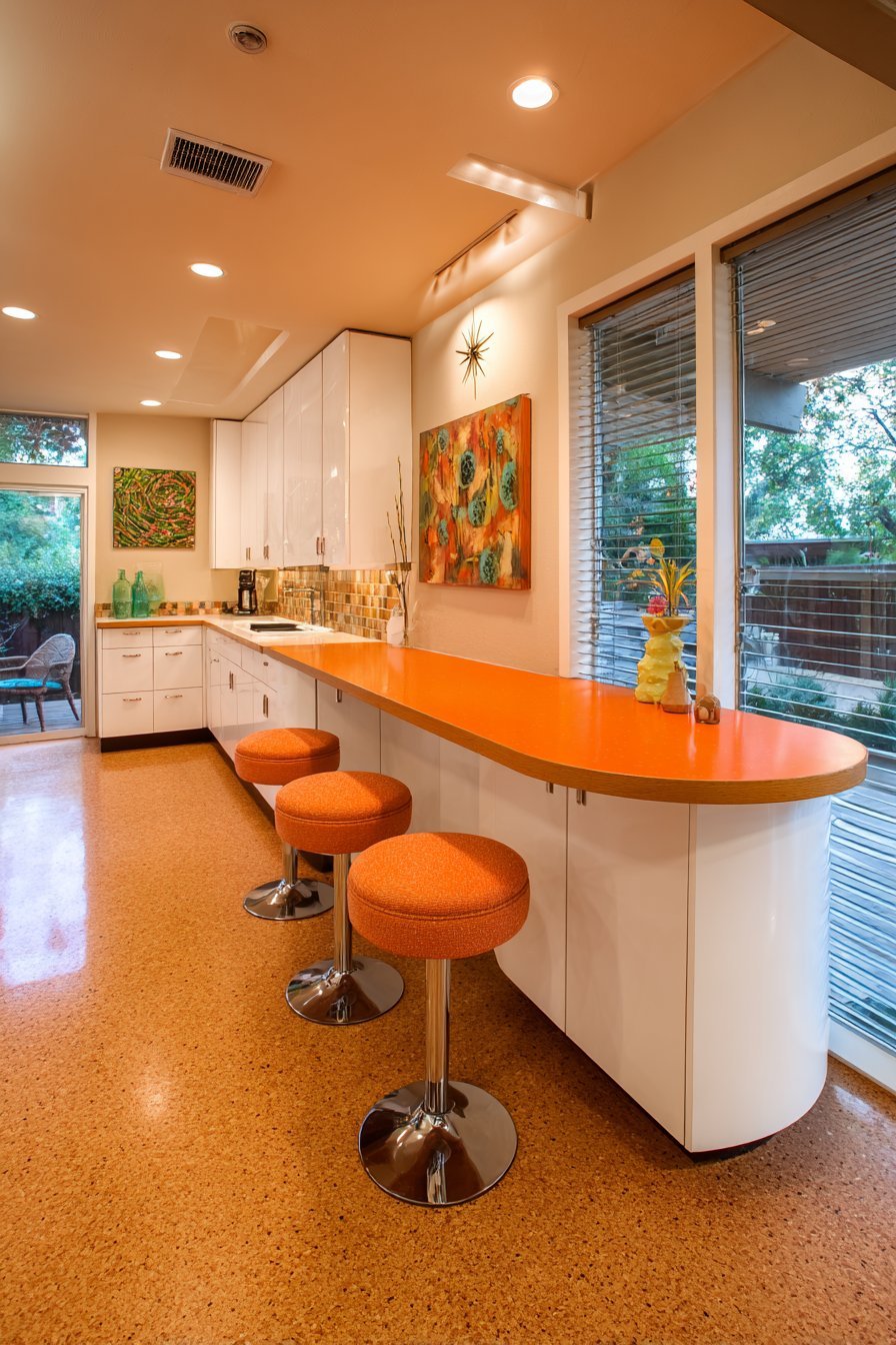 Curved Breakfast Bar Sophistication