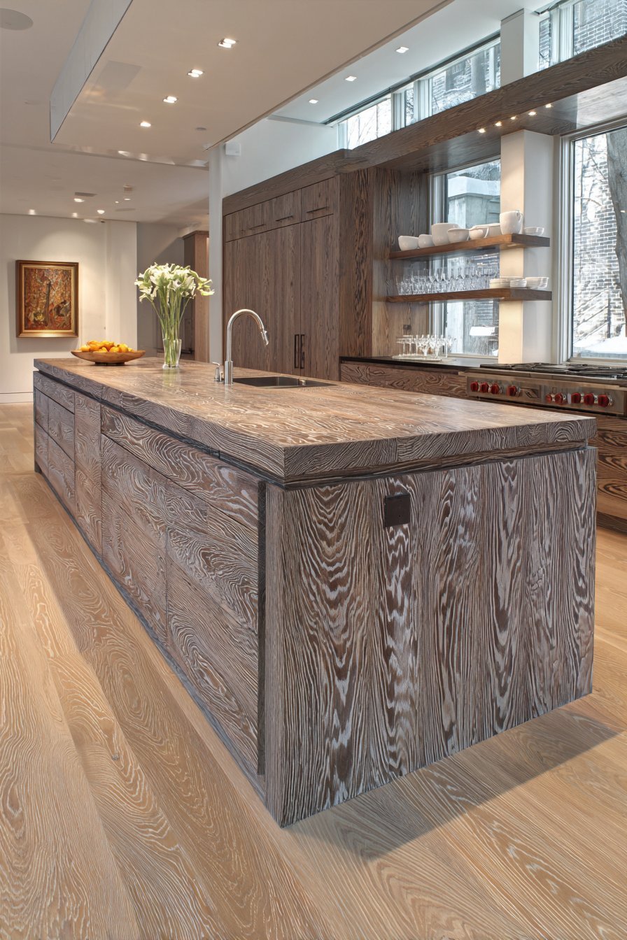 Modern Charcoal Wood Grain Beauty