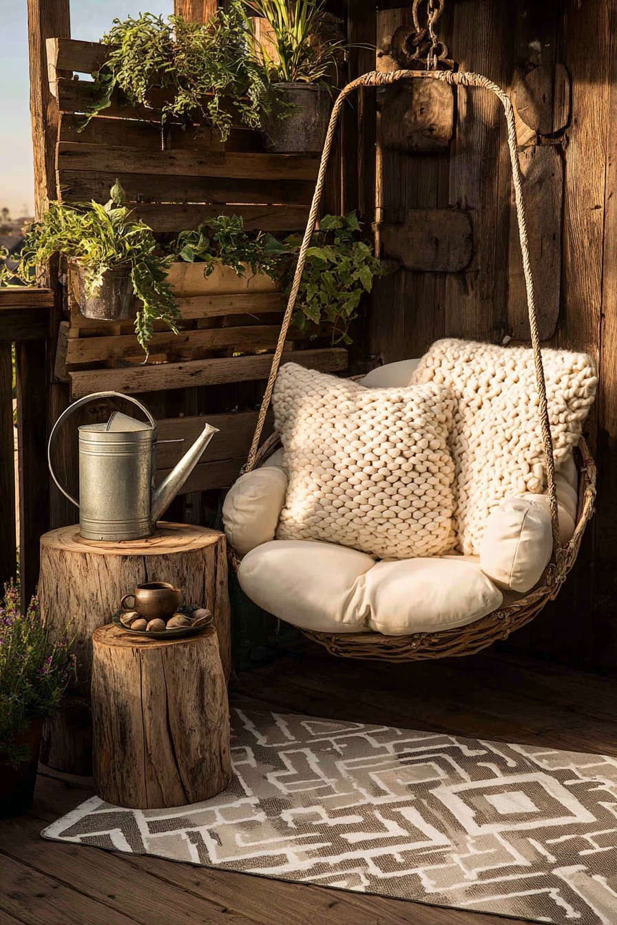 Hanging Egg Chair Reading Nook
