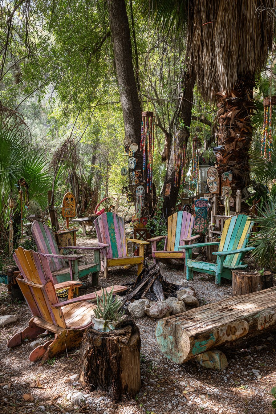 Rainbow Fire Pit Gathering Space