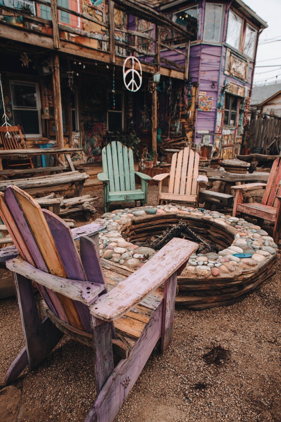 Rainbow Fire Pit Gathering Space