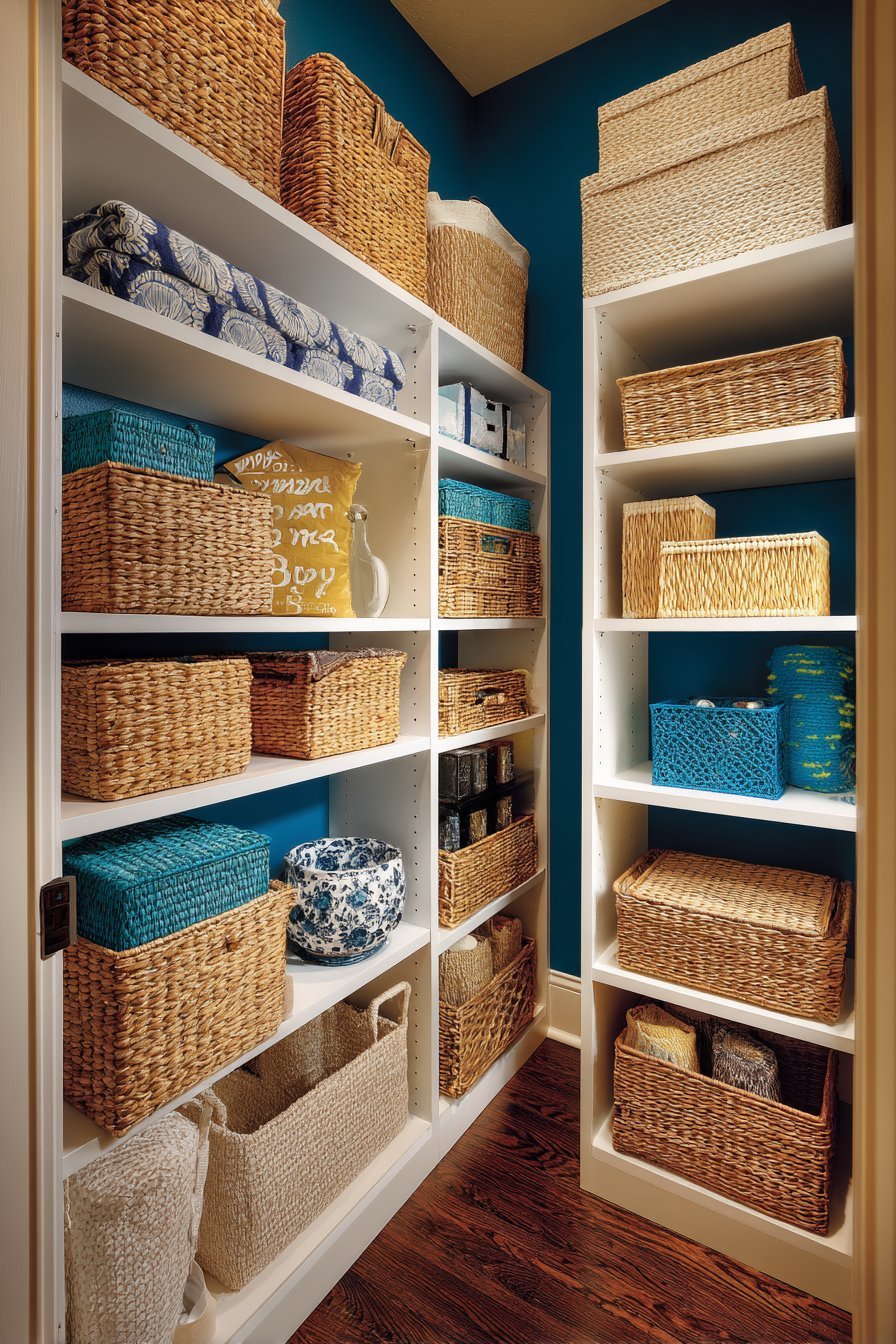 Ocean Blue Custom Closet Organization