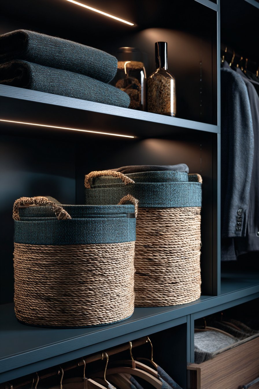 Ocean Blue Custom Closet Organization