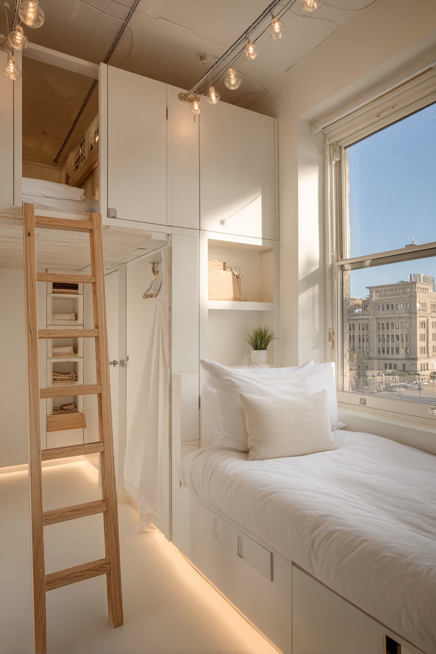 Modular Organization with Custom White Storage