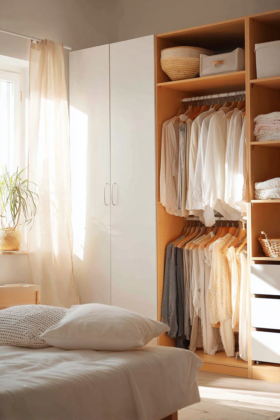 Modular Organization with Custom White Storage