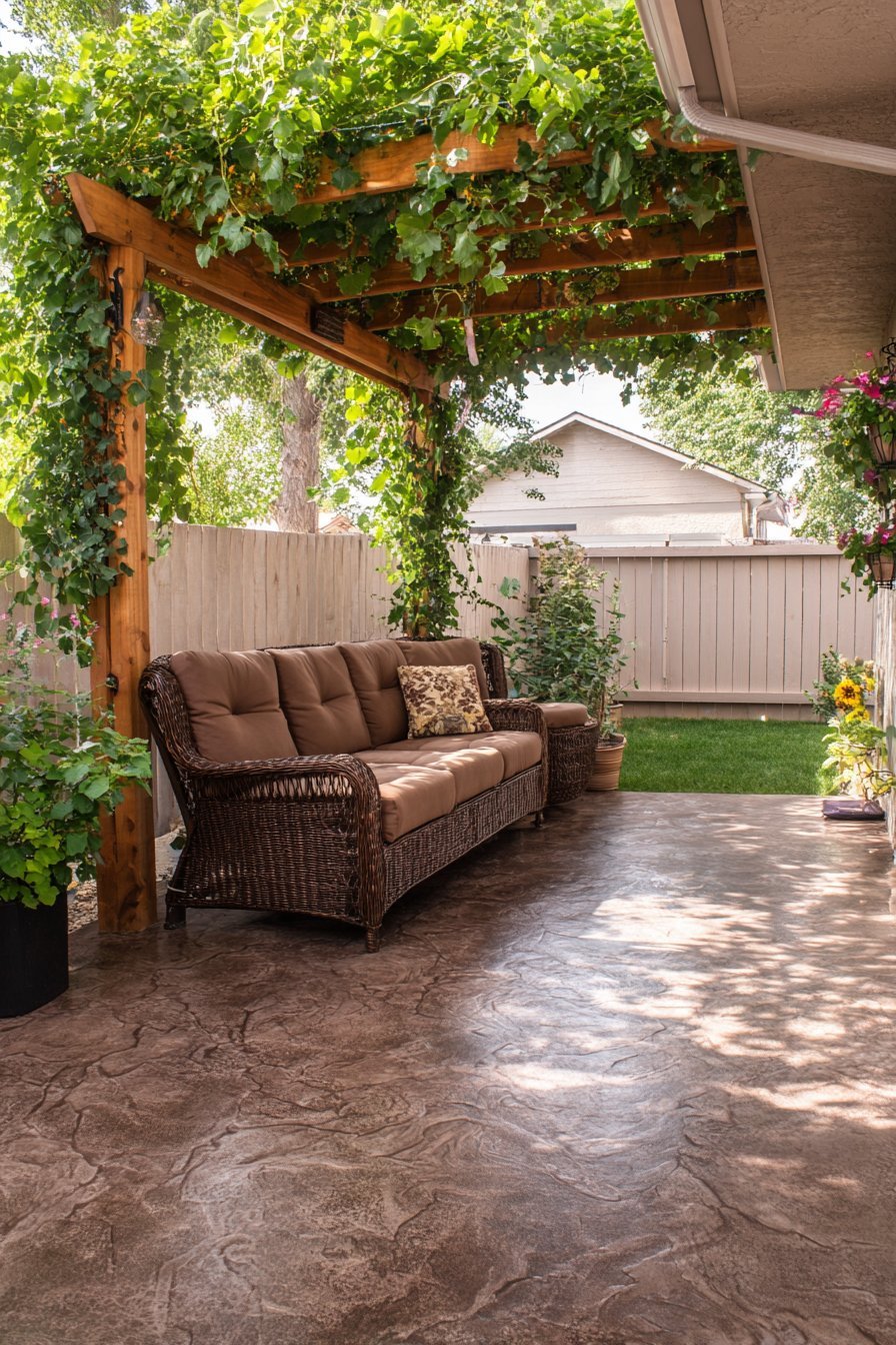 Stamped Concrete Stone Mimicry Design